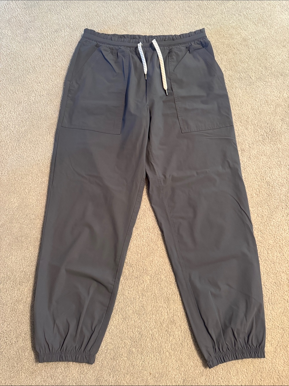Vuori Slate Blue Jogger Pants with Drawstring and Ruffle waist M